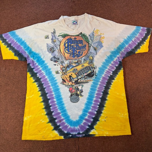 Liquid Blue Other - Vintage 1998 Allman Brothers Band Peakin at the Beacon Tie Dye Shirt Liquid Blue